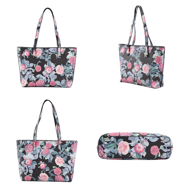 Passage - 4er-Set, Handtasche, Crossbody Tasche, Clutch und Brieftasche mit Blumen Muster image number 3