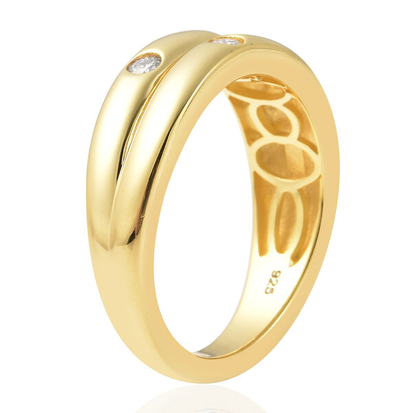 Moissanit Ring 925 Silber Vermeil YG ca. 0,25 ct image number 5