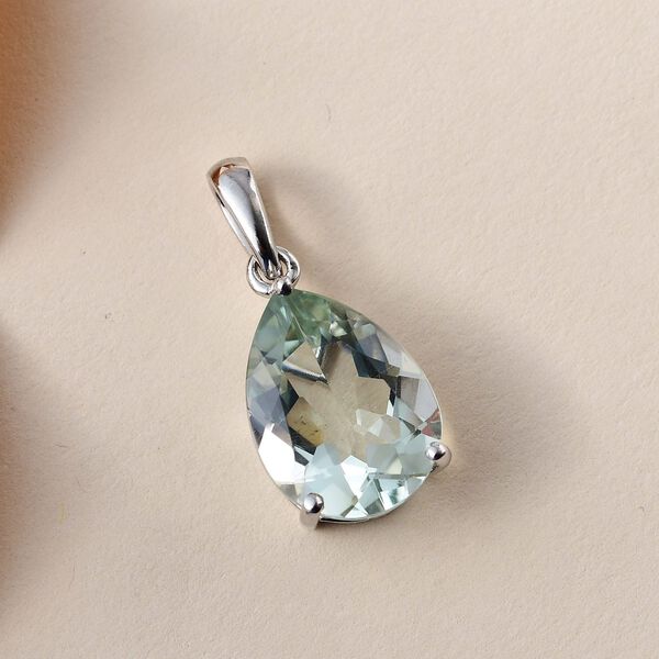 Gr&uuml;ner Amethyst Anh&auml;nger, 925 Silber platiniert ca. 7,53 ct image number 3