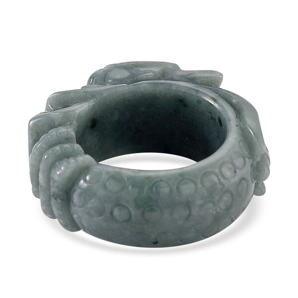 EXTREM SELTEN Nat&uuml;rlicher Olmek Jadeit Ring 16 cm ca. 40,00 ct. (Gr&ouml;&szlig;e 16.00) image number 4