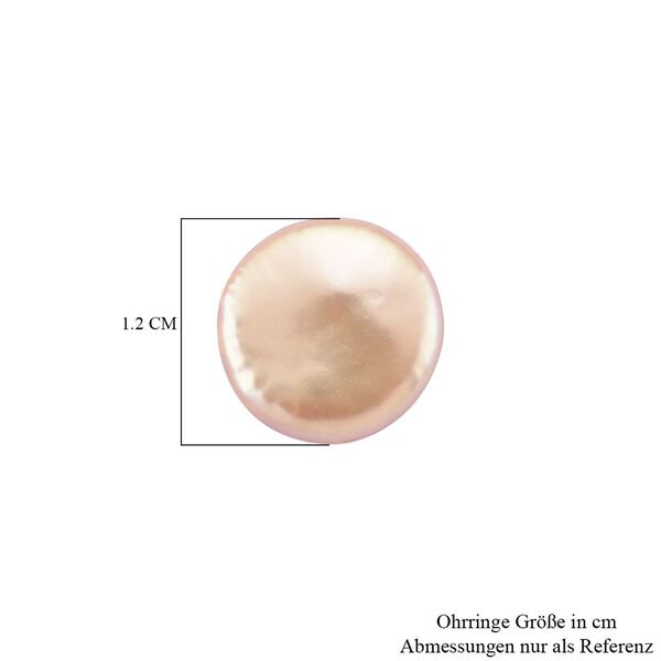 Lila Keshi Perle Münz Ohrstecker image number 4
