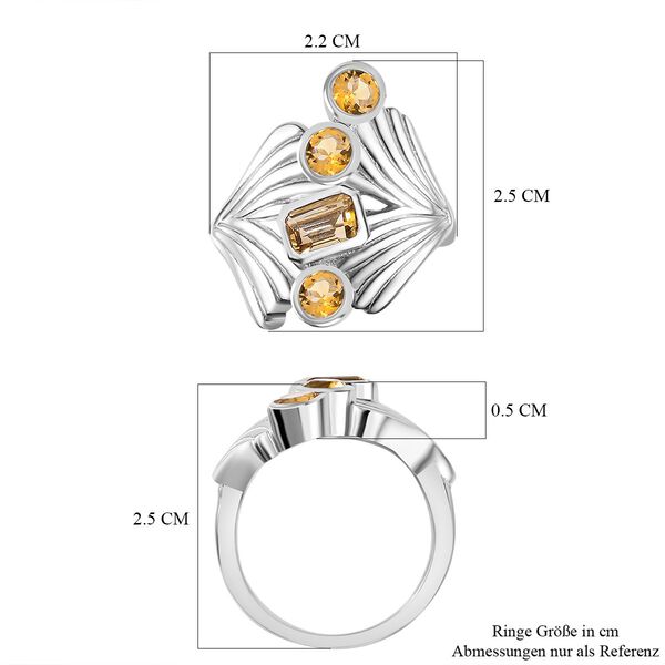Citrin Ring Messing (Größe 17.00) ca. 1,31 ct image number 7