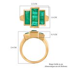 Smaragd Triplett Quarz Ring - 5,17 ct. image number 6