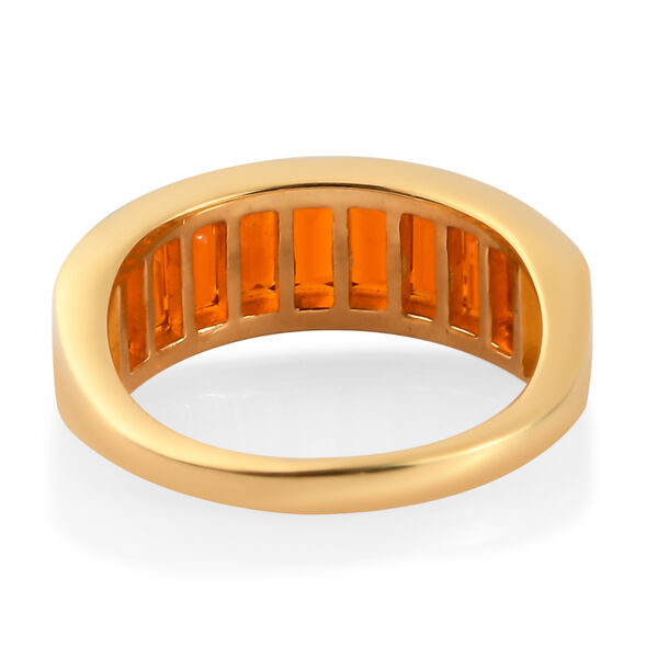 Purpurroter Feueropal-Ring, 925 Silber Gelbgold Vermeil  ca. 1,45 ct image number 6