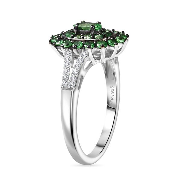 D'Joy AA Tsavorite Granat und Zirkon Ring und Anh&auml;nger mit 50cm Kette image number 12