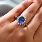 RHAPSODY AAAA Tansanit und Diamant-Ring, VS E-F, 950 Platin  ca. 3,84 ct image number 2
