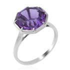 Lusaka Amethyst Solitär Ring 925 Silber Platin-Überzug image number 2