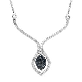 Blauer Diamant Halskette ca. 45 cm Edelstahl ca.