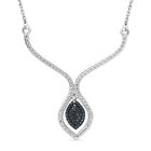 Blauer Diamant Halskette ca. 45 cm Edelstahl ca.