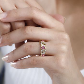 ALLORO AA afrikanischer Rubin und Zirkon-Ring - 1,31 ct.