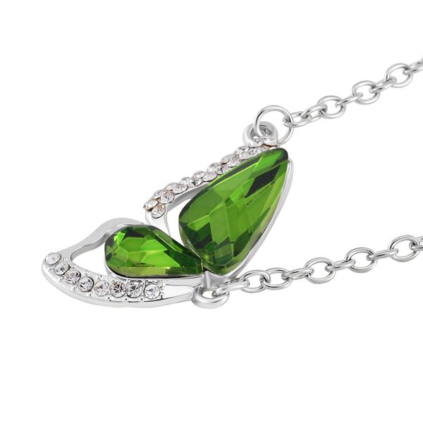 Neongrüner Kristall Schmuckset  Legierung image number 4