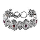 Royal Bali - Rhodolith Granat Armband, ca. 19 cm 925 Silber. ca.49.5g, ca. 1.01 ct