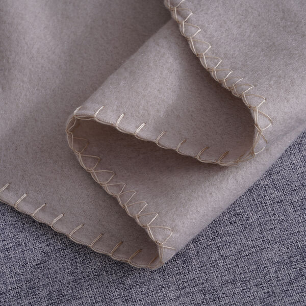 Fleecedecke mit Pferdenaht, Größe: 130x170 cm, Beige image number 3