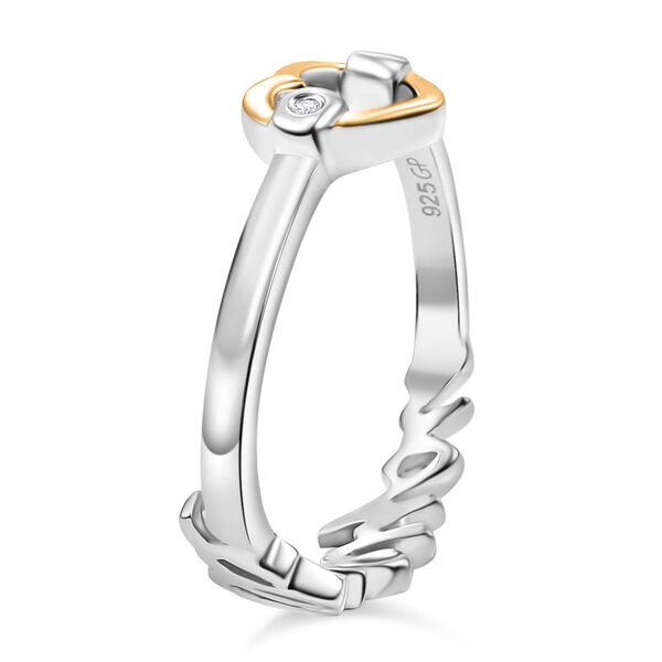 GP Amore Kollektion - Kanchanaburi blauer Saphir und weißer Champagner Diamant Ring image number 6