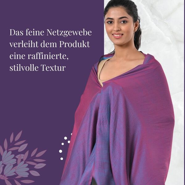 Eleganter Wende-Schal aus Netzgewebe, Viskose, 70x200 cm, Fuchsia image number 3