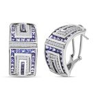 AA Tansanit Ohrringe, 925 Silber platiniert, ca. 6.37 ct