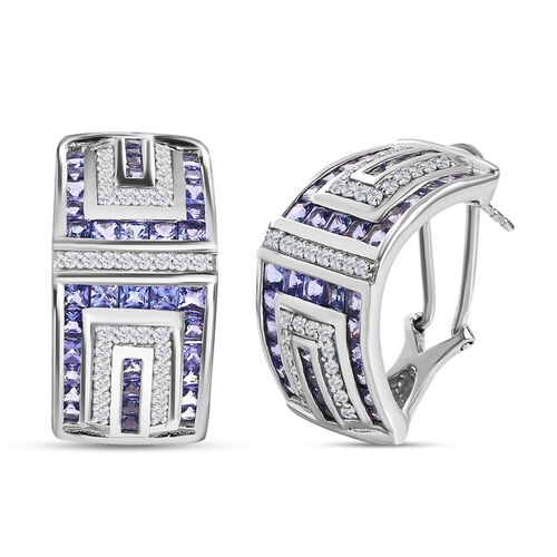 AA Tansanit und Zirkon Ohrringe - 6,37 ct. image number 0