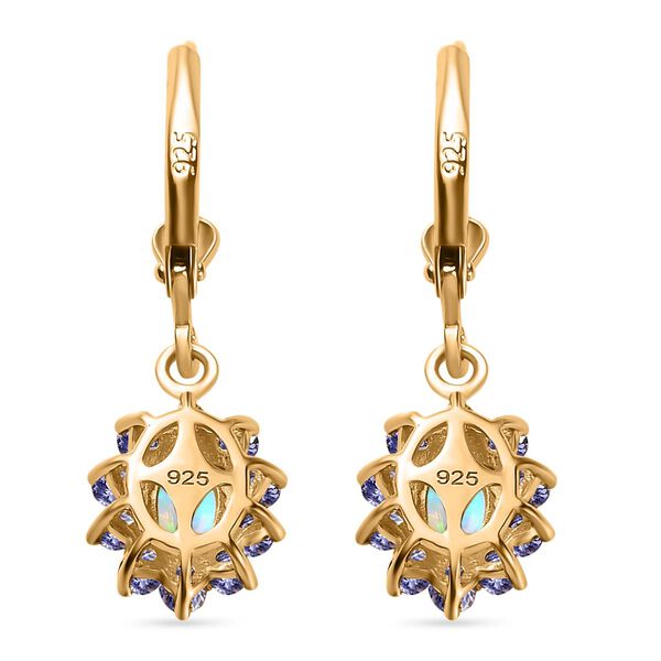 AA nat&uuml;rliche Welo Opal und Tansanit-Ohrringe - 1,43 ct. image number 5