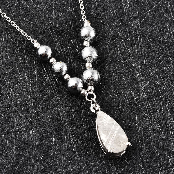 Meteorit Halskette 45 cm 925 Silber rhodiniert ca. 31,80 ct image number 2