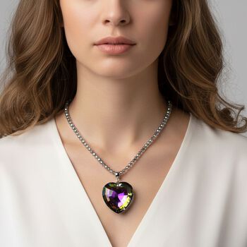 Mysticher regenbogen kristall Anh&auml;nger mit Kette ca. 60 cm + 5 cm Extender