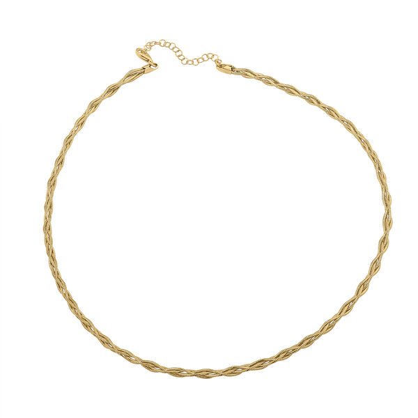 Italienische Feder-Omega-Kette ca. 45 cm 925 Silber vergoldet ca. 13,49g image number 4