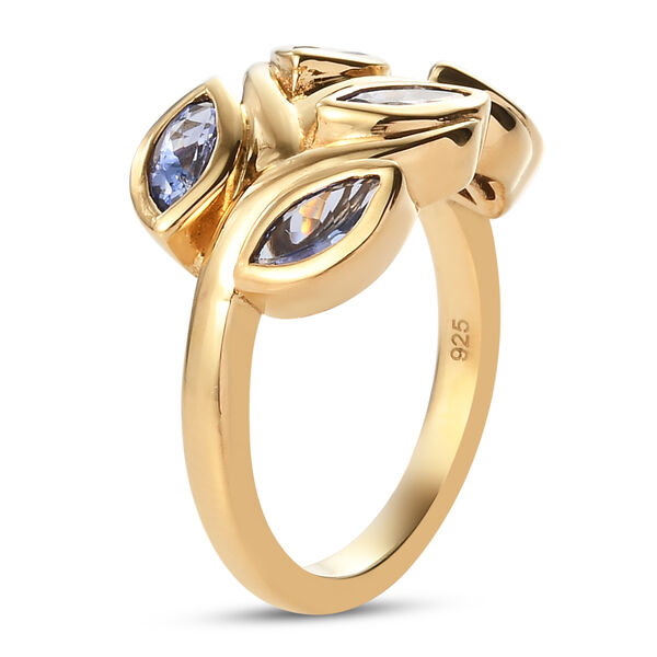 Tansanit Ring 925 Silber vergoldet  ca. 1,15 ct image number 5