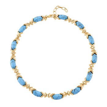 Blaue Howlit 45+5cm Halskette - 250 ct.