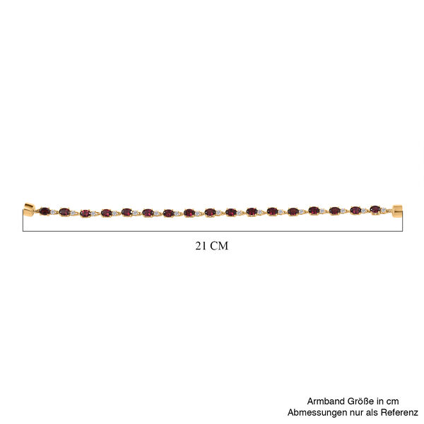 D'Joy Rhodolith Granat und Zirkon 19cm Armband - 11,15 ct. image number 5