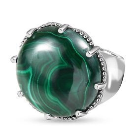 Malachit Ring Edelstahl (Größe 17.00) ca. 26.68 ct
