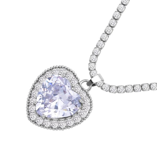 Weiße Zirkonia-Halskette, 50 cm - 13 ct. image number 3