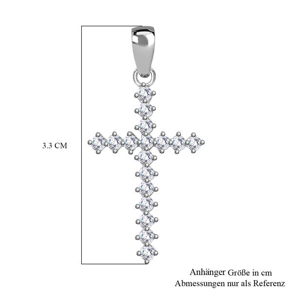 LUSTRO STELLA Zirkonia Kreuz Anhänger - 1,16 ct. image number 6