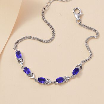 Tansanit Farbe Quarz Armband, 19 cm - 2,49 ct.