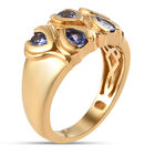 AA Tansanit Ring 925 Silber vergoldet  ca. 0,66 ct image number 4