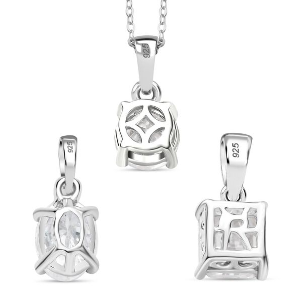 D'Joy 3er-Set - Moissanit Anh&auml;nger mit 50cm Kette - 2,65 ct. image number 5