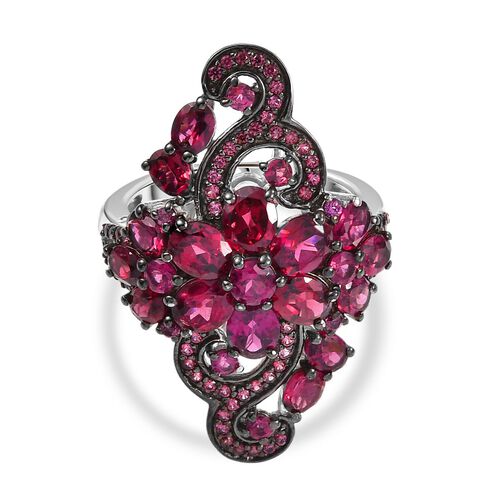 D’joy Rhodolith Granat Ring 925 Silber rhodiniert (Größe 20.00) ca. 6,00 ct image number 0