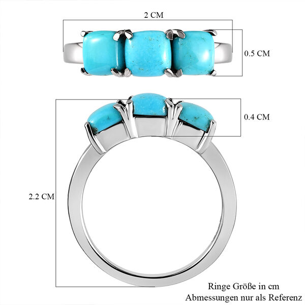 Amerikanischer, nat&uuml;rlicher Sleeping Beauty T&uuml;rkis-Ring,  Edelstahl ca. 1,79 ct image number 7