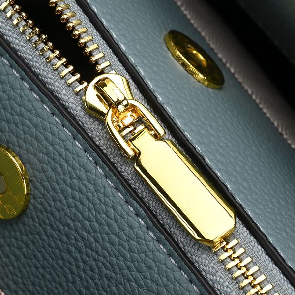 Vielseitige Umhängetasche aus echtem Leder mit abnehmbarem Schulterriemen, 30x14x24 cm, Blau image number 8