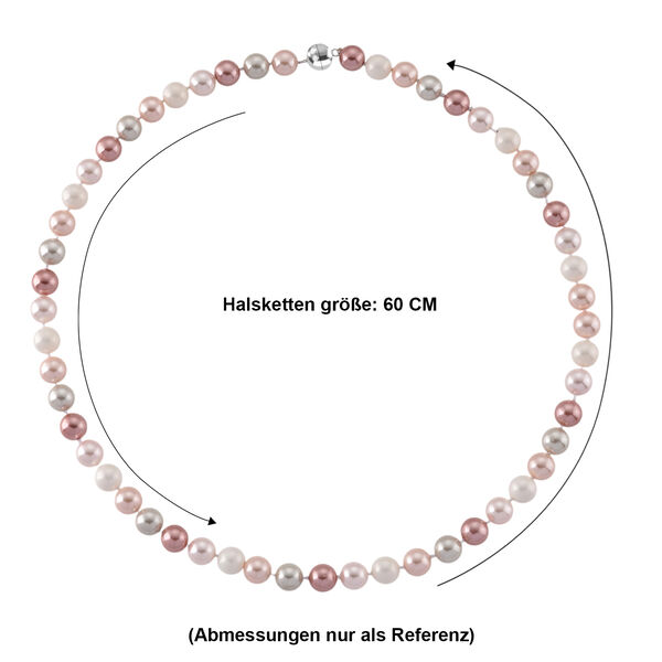 Mehrfarbige Muschelkernperle 60cm Halskette image number 6