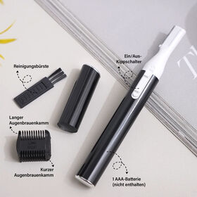 BEAUTECH elektrischer Augenbrauen-Haarentferner, Schwarz