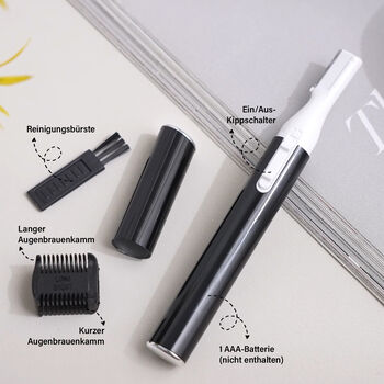 BEAUTECH elektrischer Augenbrauen-Haarentferner, Schwarz