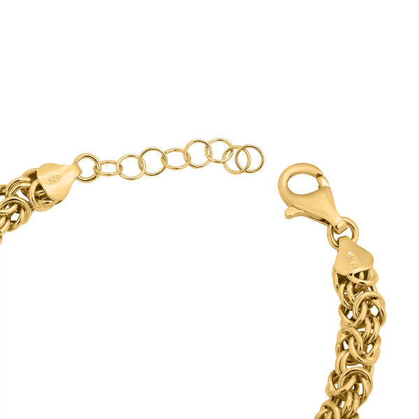 Italienisches K&ouml;nigsarmband, ca. 19+3 cm, 925 Silber vergoldet image number 2