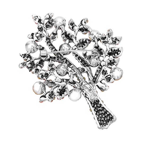 Orange Feder-Kristallbrosche image number 2