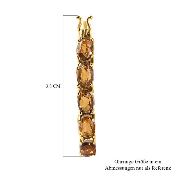 Champagner Triplett Quarz Creolen - 10,24 ct. image number 5