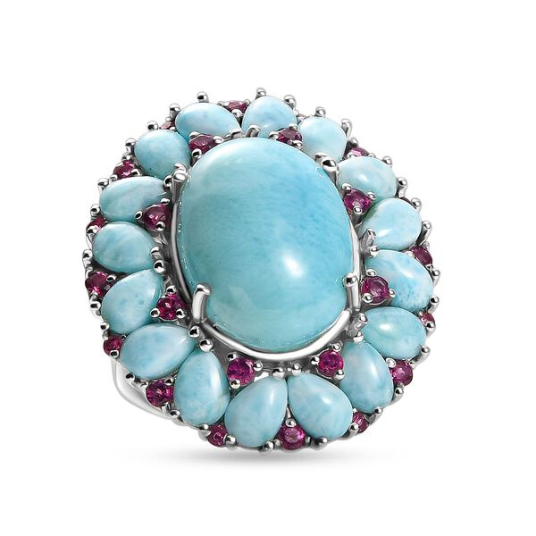 D&rsquo;Joy AA Larimar und Rhodolith Granat Ring - 22,54 ct. image number 0