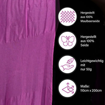 LA MAREY &ndash; 100% Maulbeer-Seidenschal Chiffon, 60x170cm, weinrot