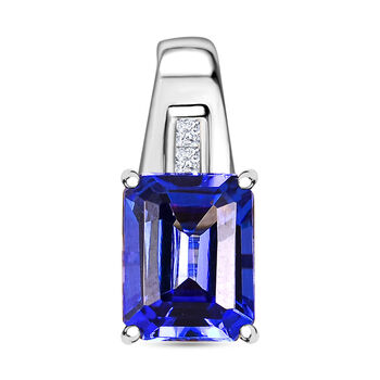 RHAPSODY AAAA Tansanit, Wei&szlig;er Diamant Anh&auml;nger 950 Platin ca. 2.33 ct