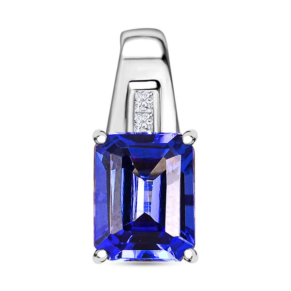 RHAPSODY AAAA Tansanit und VS EF Diamant Anh&auml;nger in 950 Platin - 2,33 ct.
