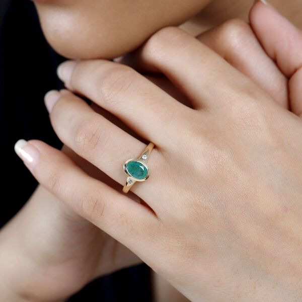 AAA Smaragd und Diamant Ring - 1,21 ct. image number 9