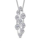 RADIANTA GRA zertifiziert Moissanit (D-VVS) Schmuckset ca. 45 cm 925 Silber rhodiniert ca. 1.45 ct