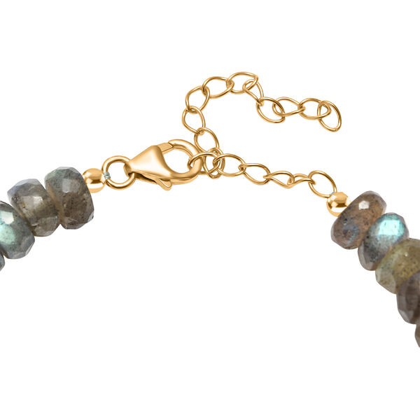 D'Joy AAA Labradorit Armband ca. 19 cm 925 Silber 750 Gelbgold Vermeil ca. 90,00 ct. image number 3
